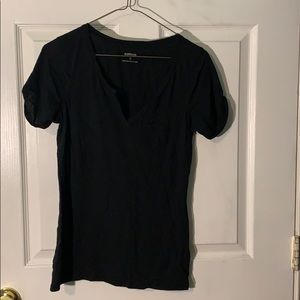 Express Basic Black T-shirt in size S